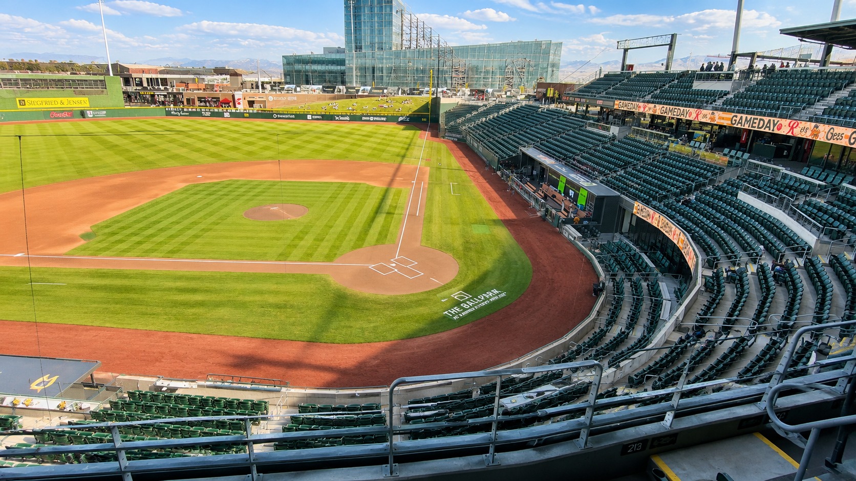 Salt Lake Bees ballpark field and stadium
